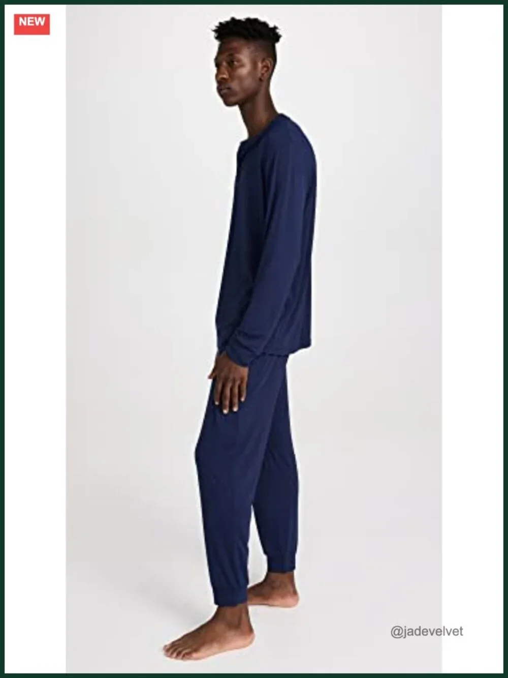 Men's Henley Pajama Set with Pockets